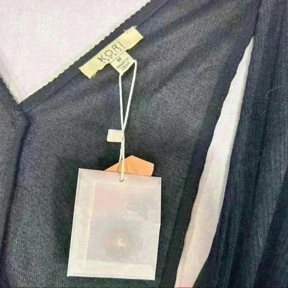 KORI America Coduroy Black Wide Leg Jumpsuit Sz M Cute Retro Preppy School Fall - Picture 5 of 14